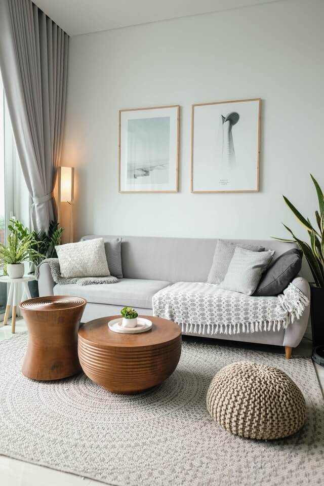 throw pillows on white couch